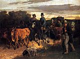 Gustave Courbet The Peasants of Flagey Returning from the Fair_ Ornans painting